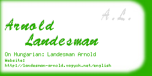 arnold landesman business card